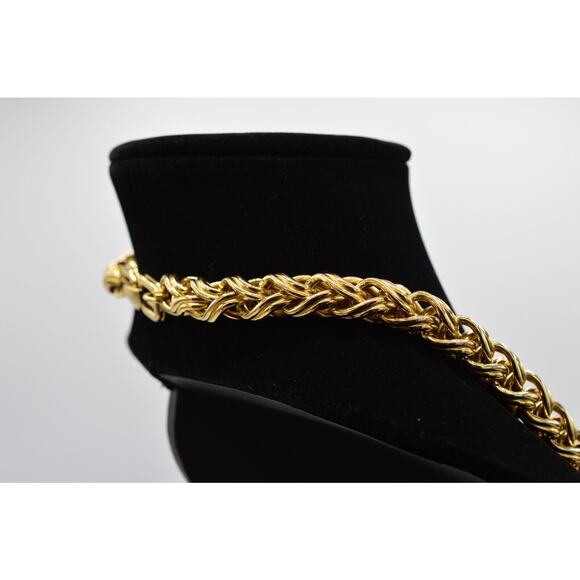 Givenchy Vintage Necklace HEAVY Wheat Chain Chunky Runway Signed AS IS  80s BinG - Picture 8 of 12